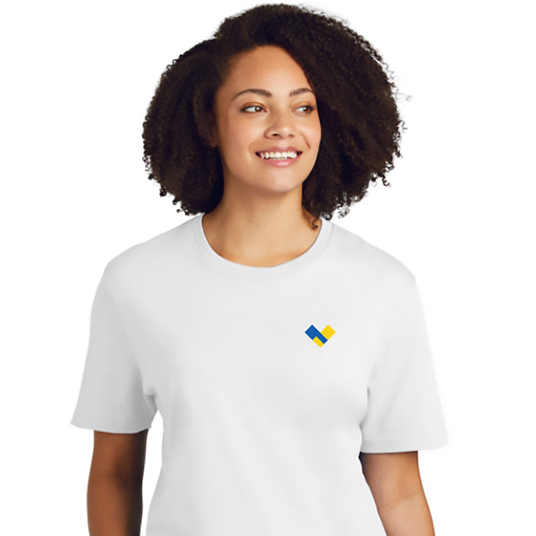 'Support Ukraine' — Embroidered Organic T-Shirt