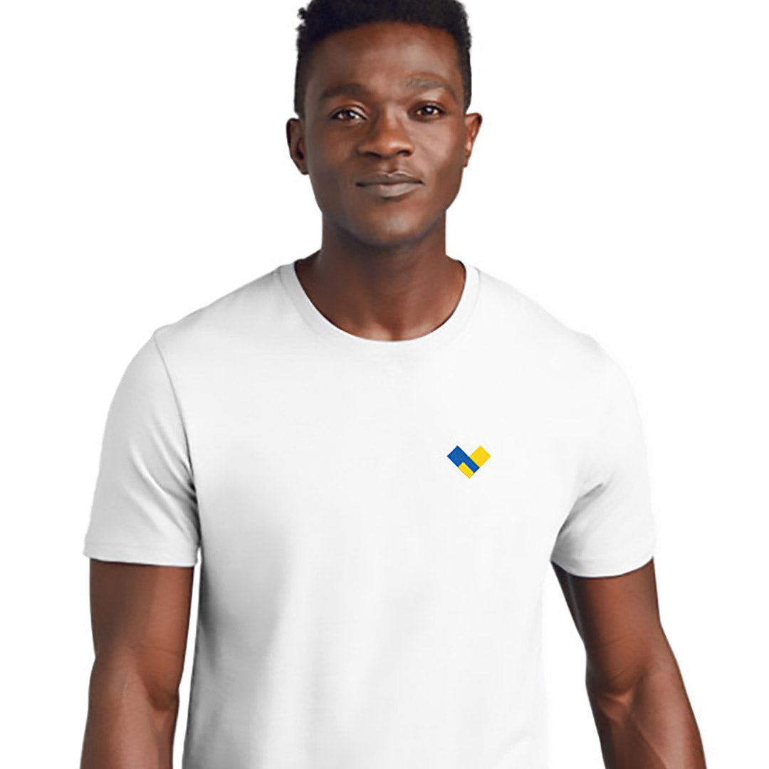 'Support Ukraine' — Embroidered Organic T-Shirt